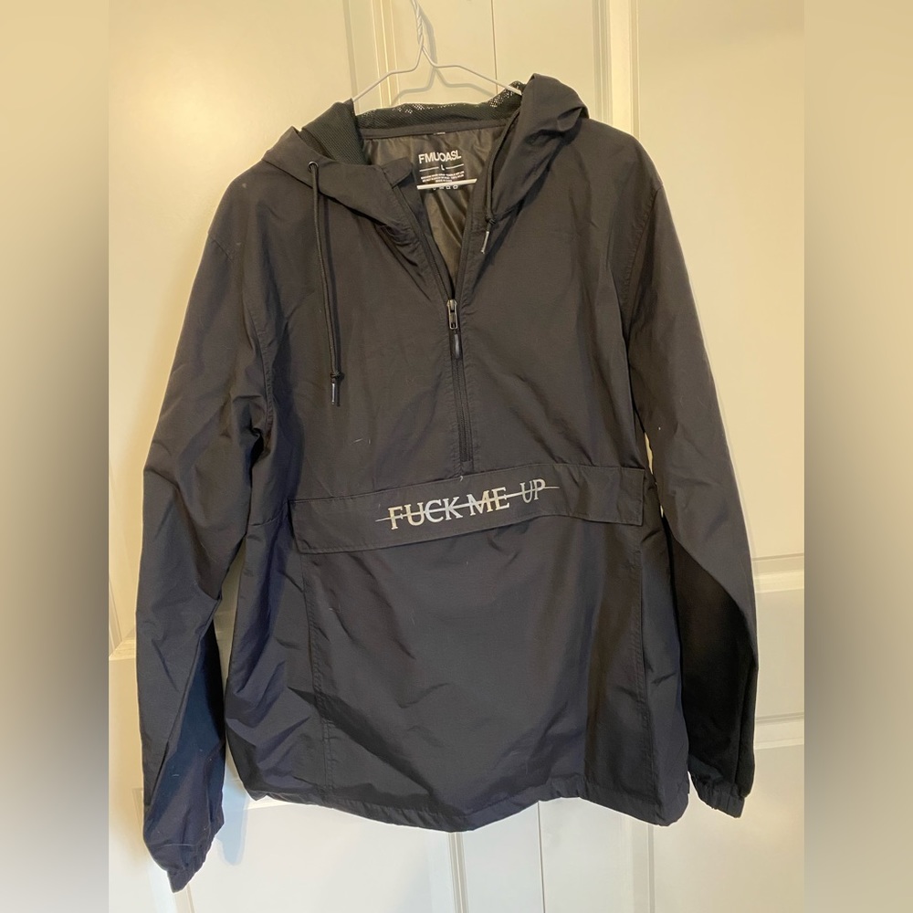 ALISON WONDERLAND ZIP UP RAIN JACKET HOODIE W POCKET